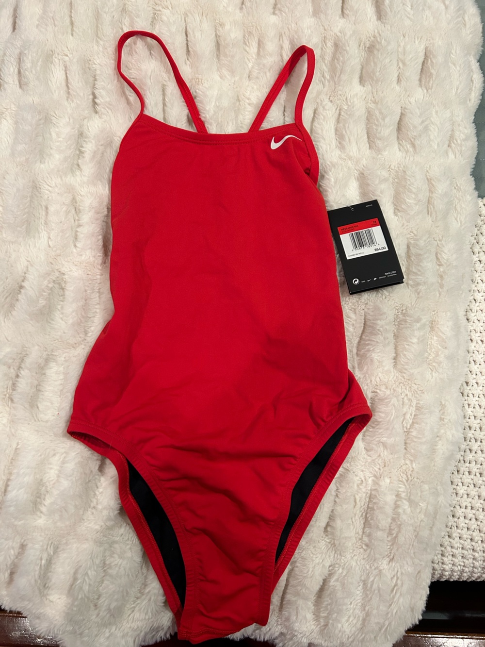 Nike Red One-Piece Swimsuit